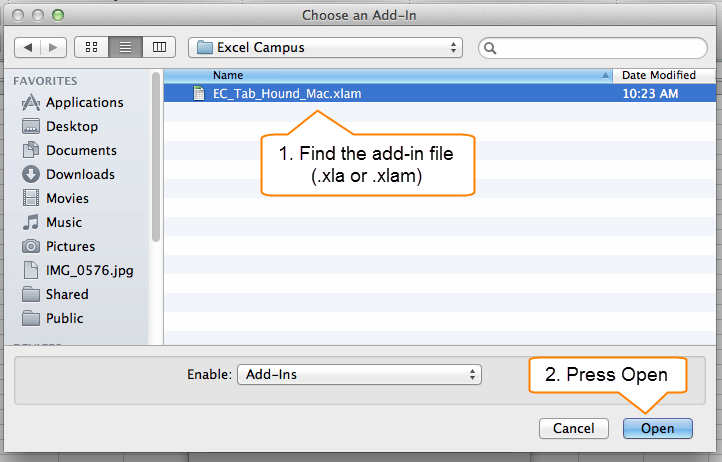 excel for mac where is find and select